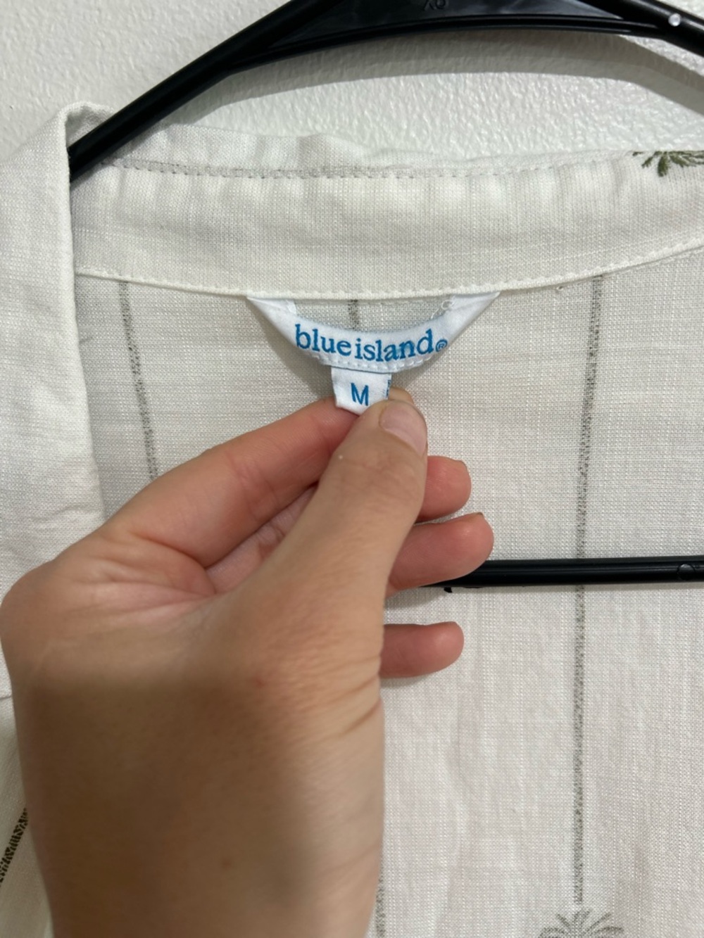 blue island White Palm-Print Open Front Lightweight Jacket - Picture 2 of 7
